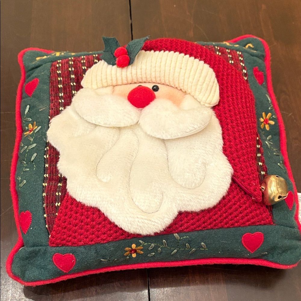 Festive Santa Claus Decorative Pillow 13”